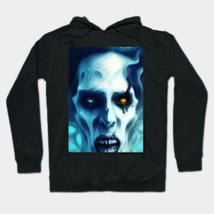 THOUGHTFUL YELLOW AND BLUE EYED HALLOWEEN VAMPIRE Hoodie